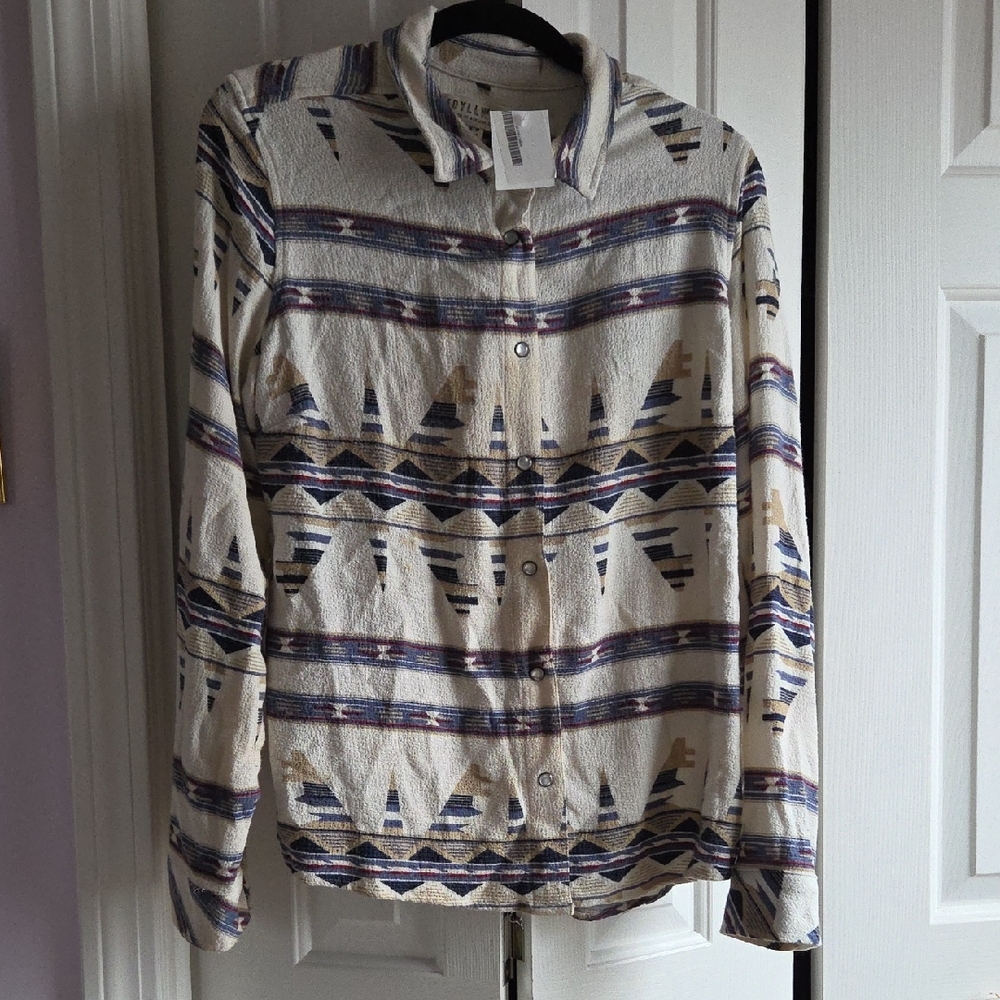 Idyllwind Fueled By Miranda Lambert Men's Button-Down   Geometric Stripes